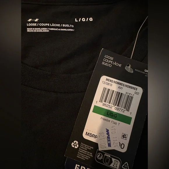 NWT Under Armour Men’s T-Shirt Black Size Large - Picture 3 of 6